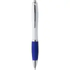 Długopis z kolorowym gumowym uchwytem - niebieski
