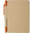 Notes / notatnik w linie z długopisem - pomarańczowy