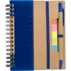 Zestaw do notatek, notatnik, długopis, linijka, karteczki samoprzylepne - kolor niebieski