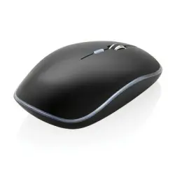 Bezprzewodowa mysz komputerowa z podświetleniem logotypu - czarny