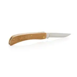 Drewniany nóż składany, scyzoryk kolor brązowy