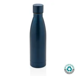 Próżniowa butelka sportowa 500 ml, stal nierdzewna z recyklingu kolor niebieski
