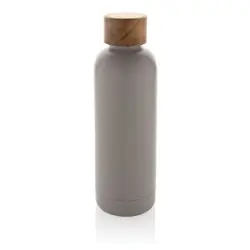 Butelka termiczna 500 ml Wood stal nierdzewna z recyklingu kolor szary