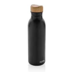 Butelka sportowa 600 ml Avira Alcor stal nierdzewna z recyklingu kolor czarny