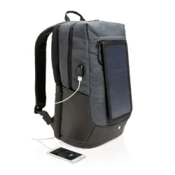 Plecak na laptopa 156" ładowarka słoneczna Swiss Peak - kolor czarny
