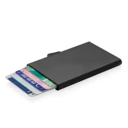 Czarne etui na karty z ochroną RFID C-Secure