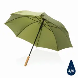 Bambusowy parasol automatyczny 23" Impact AWARE™ RPET kolor zielony