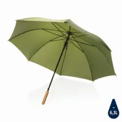 Bambusowy parasol automatyczny 27" Impact AWARE™ RPET kolor zielony