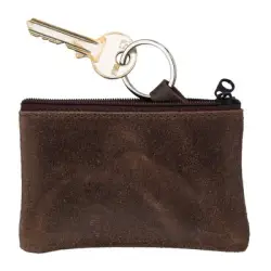 Skórzane etui na klucze, portmonetka, brelok do kluczy kolor brązowy