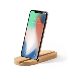 Bambusowy stojak na telefon, stojak na tablet - kolor drewno