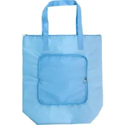 Składana torba termoizolacyjna, torba na zakupy kolor błękitny