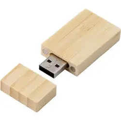 Bambusowa pamięć USB 32 GB - kolor beżowy