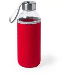 Szklana butelka sportowa 420 ml kolor czerwony