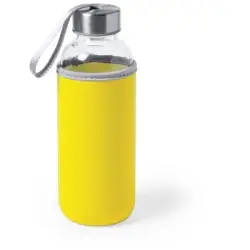 Szklana butelka sportowa 420 ml kolor żółty