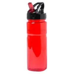 Butelka sportowa ze słomką - czerwona