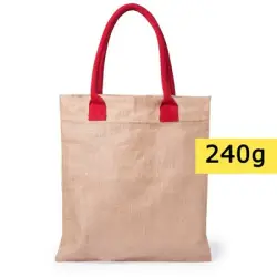 Jutowa torba na zakupy z logo