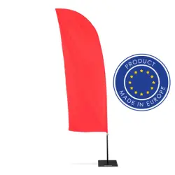 Żagiel reklamowy, flaga reklamowa ze stojakiem - Carlos kolor czerwony