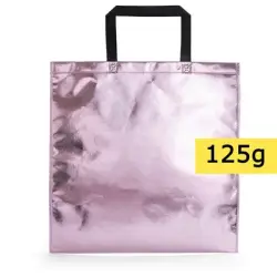 Laminowana różowa torba na zakupy