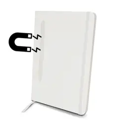 Magnetyczny notatnik A5 kolor biały