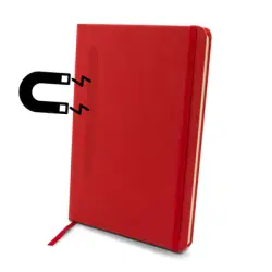 Magnetyczny notatnik A5 kolor czerwony