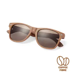 Okulary przeciwsłoneczne z łusek kawowych kolor brązowy