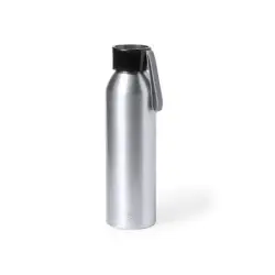 Butelka sportowa 650 ml z aluminium z recyklingu kolor srebrny