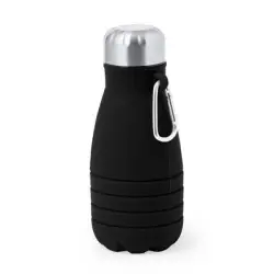 Składana butelka sportowa 550 ml z karabińczykiem - kolor czarny