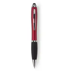 Długopis z gumowym uchwytem - czerwony