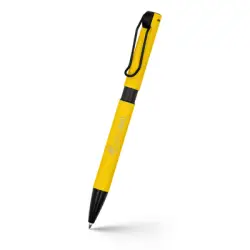 Długopis z drucianym klipem Amara kolor żółty