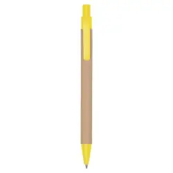 Żółte długopisy promocyjne z logo firmy