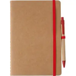 Notatnik A5 z długopisem kolor czerwony