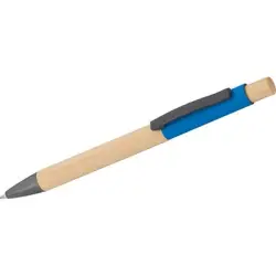 Bambusowy długopis kolor błękitny