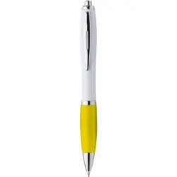 Długopis z żółtym gumowym uchwytem