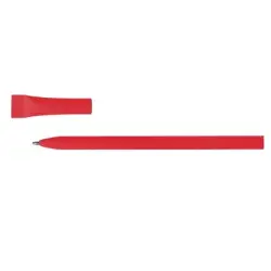 Długopis ekologiczny, zatyczka - kolor czerwony