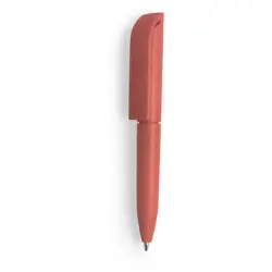 Mini długopis z włókien słomy pszenicznej - kolor czerwony
