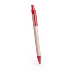 Długopis z kartonu z recyklingu - czerwony