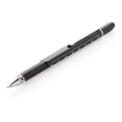 Długopis wielofunkcyjny poziomica śrubokręt touch pen kolor czarny