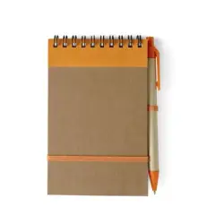 Notatnik ok. A6 z długopisem - kolor pomarańczowy
