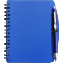 Notes / notatnik A6 w linie dołączony długopis - granatowy