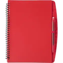 Notatnik ok. B5 z długopisem - kolor czerwony