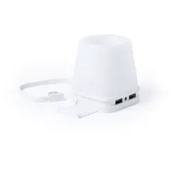 Hub USB 2.0 pojemnik na długopisy stojak na telefon kolor biały
