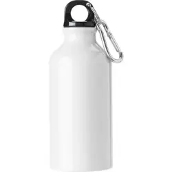Butelka sportowa 400 ml z karabińczykiem - kolor biały