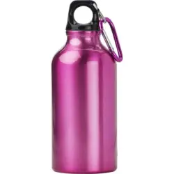 Butelka sportowa 400 ml z karabińczykiem - kolor różowy