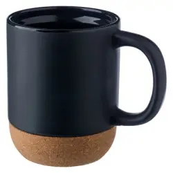 Kubek ceramiczny 420 ml, korkowy element kolor czarny