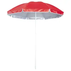 Czerwony parasol plażowy