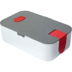 Pudełko śniadaniowe 850 ml, stojak na telefon kolor czerwony
