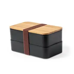 Pudełko śniadaniowe 1,4 L, sztućce - kolor czarny