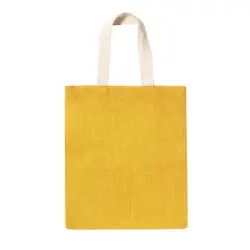 Torba z juty na zakupy - kolor żółty