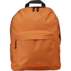 Pomarańczowy plecak z kieszeniami na zamek błyskawiczny