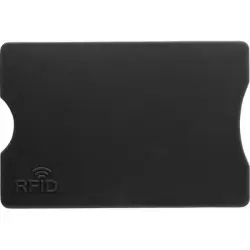 Czarne etui na kartę kredytową z ochroną RFID